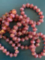 Miniature : 9mm Center Cut Pink Opaline w Bronze Finish