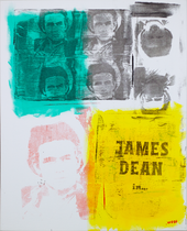 Abstract face francis bacon cleveland ohio surrealism human condition zac webb painting mixed media art depression oil canvas painting drawing ohio america italian figure figurative pallet expressionism psychological james dean giant rebel without a cause east of eden rock hudson cowboy western fairmount indiana bongo porsche hollywood los angeles california pop art andy warhol