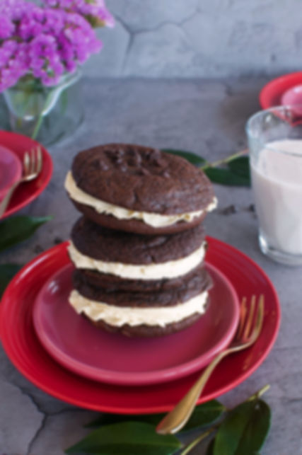 triple chocolate sandwich cookies lacakeartista