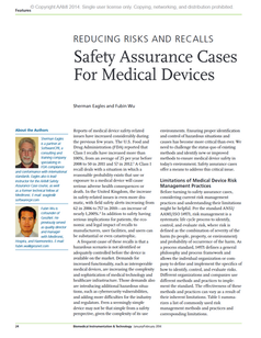Reducing Risks and Recalls: Safety Assurance Cases for Medical Devices