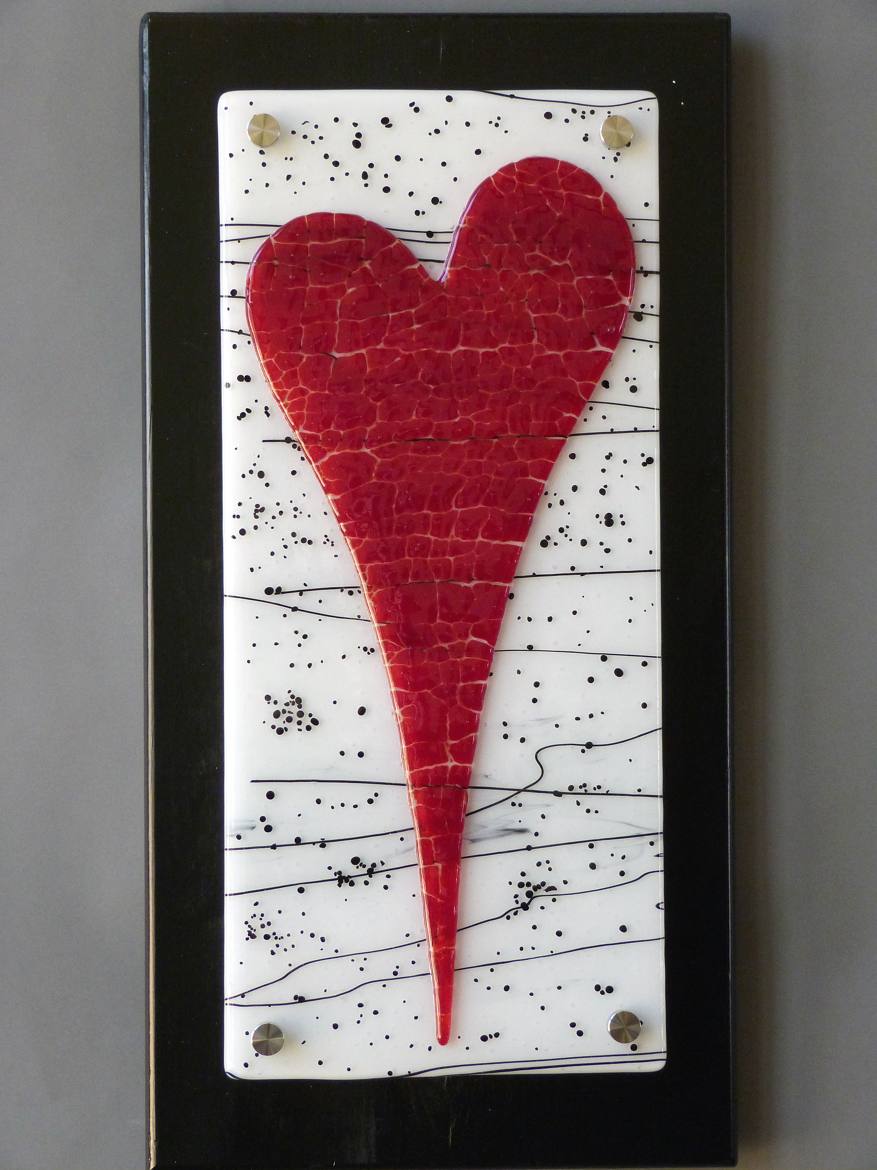 Red Crackle Heart.