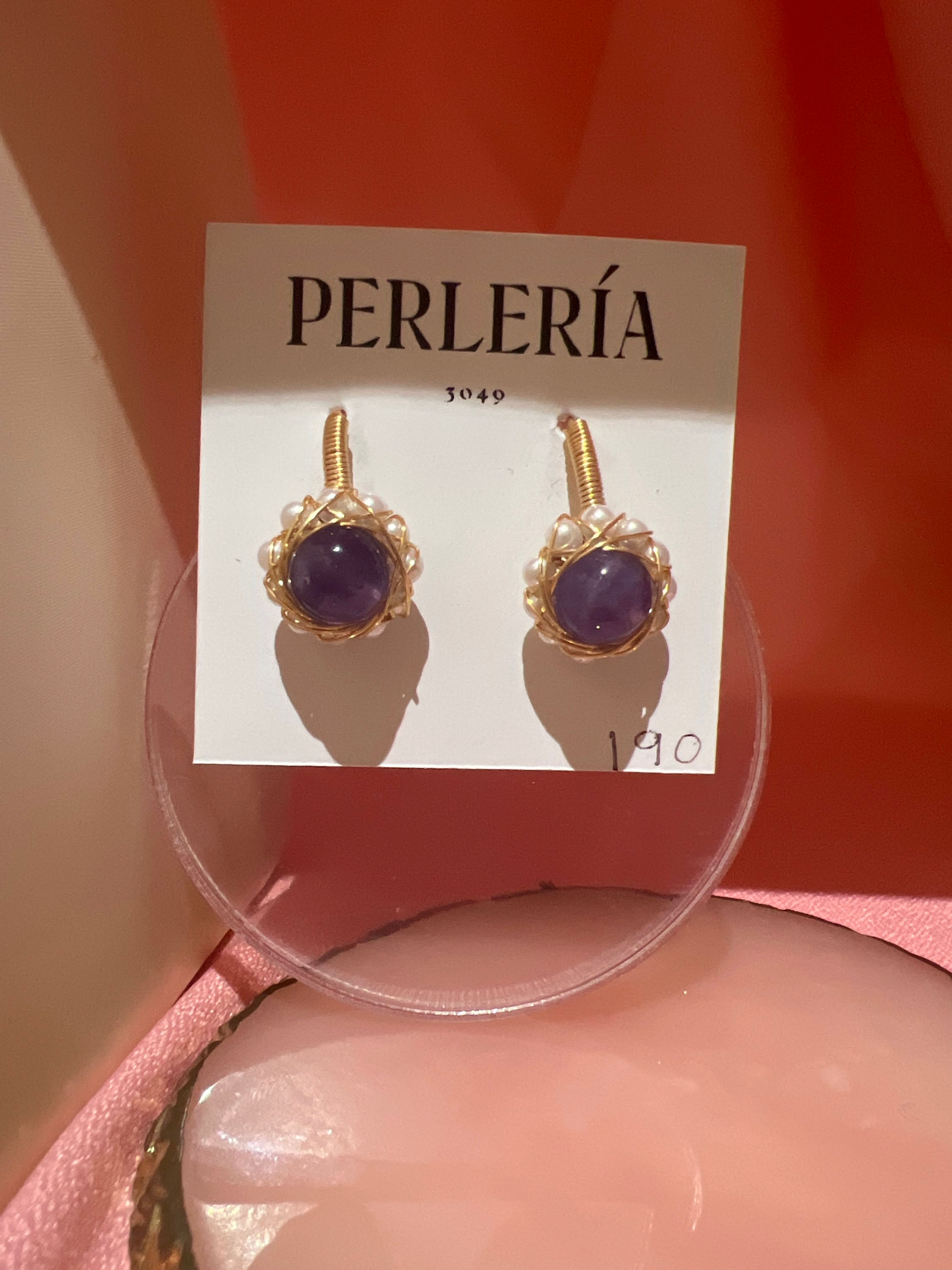 Aretes amatista  