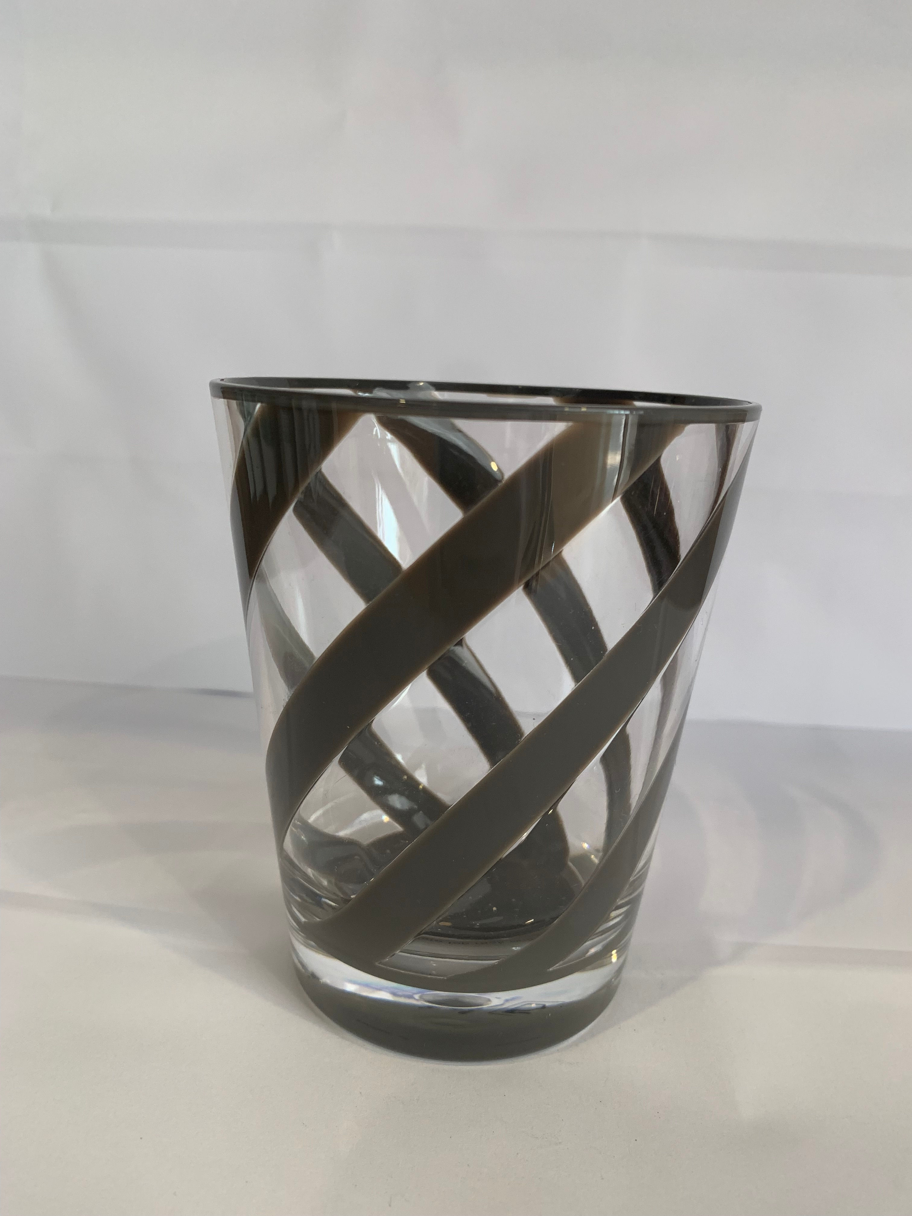 Verre spirale chocolat/noir