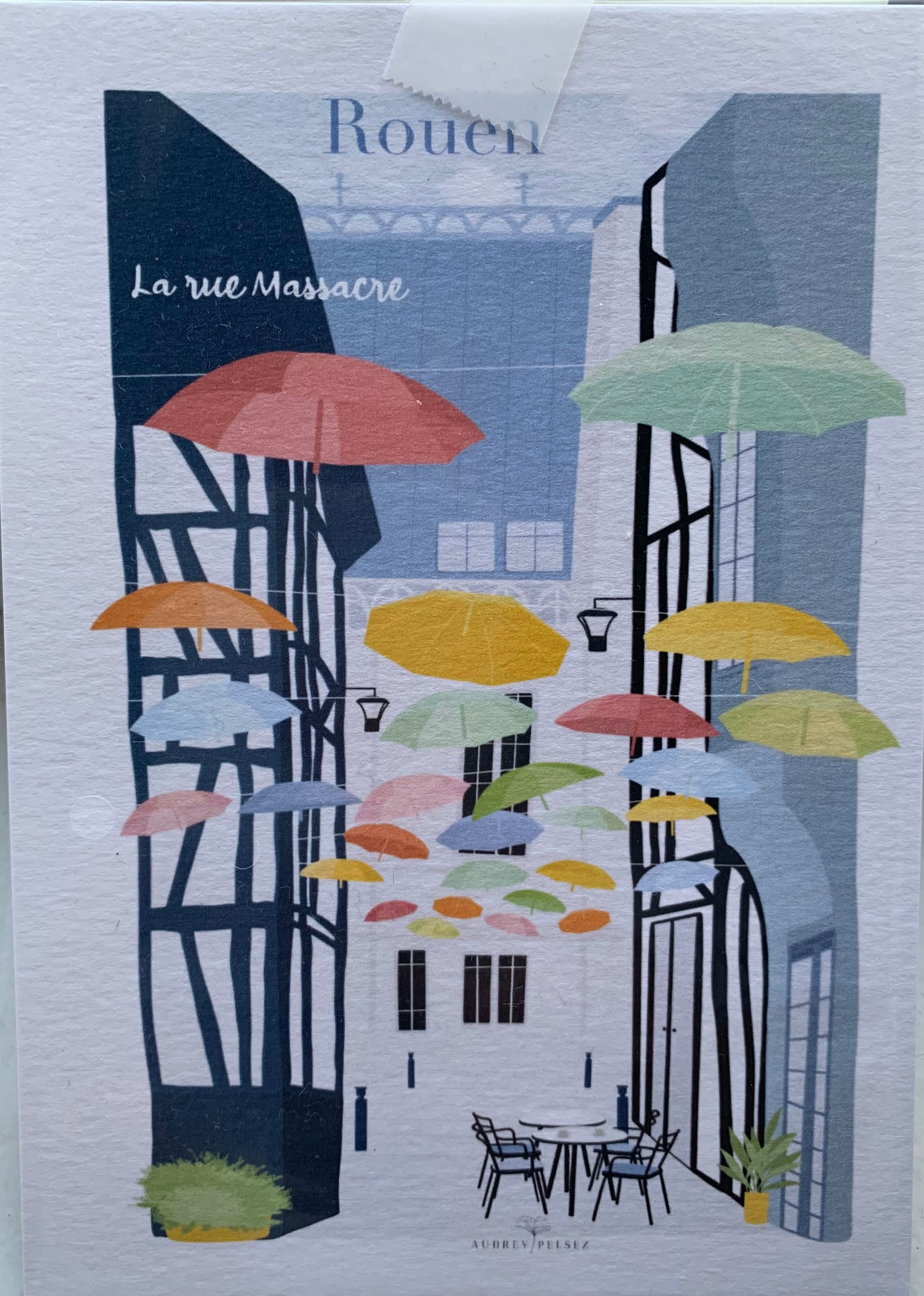 Carte postale Rue Massacre - Audrey Pelsez