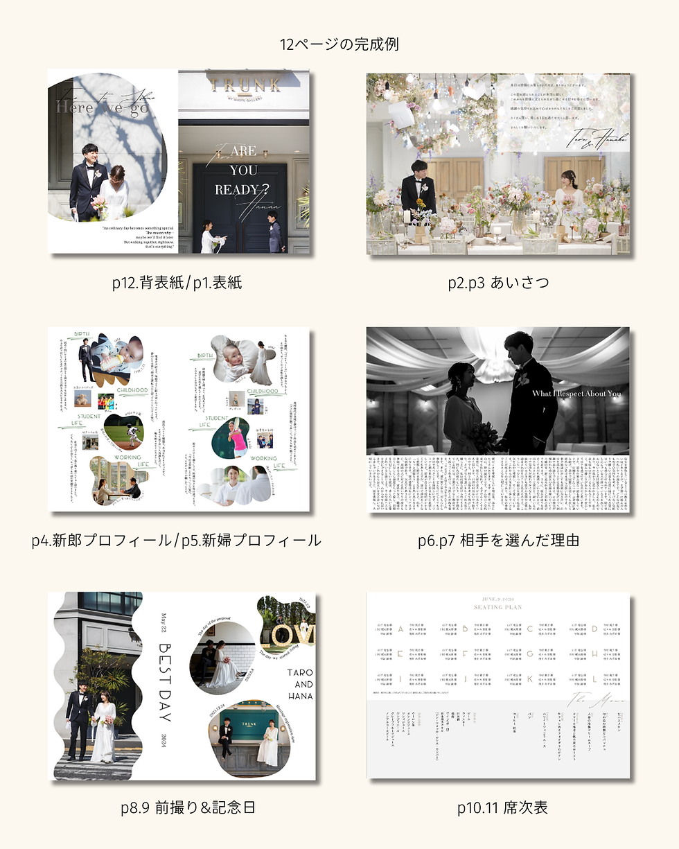 サムネイル： 12P プロフィールブック