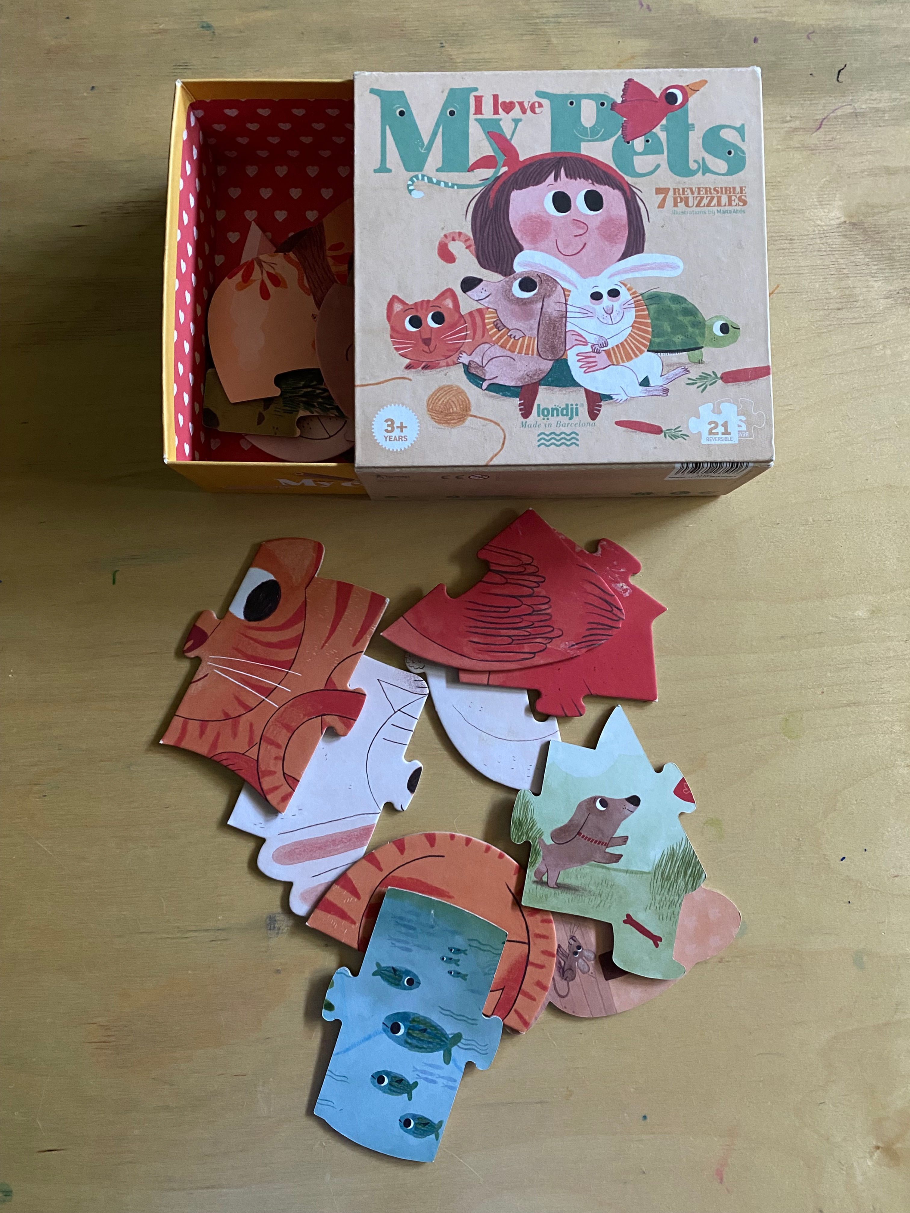I Love My Pets - 7 reversible puzzles