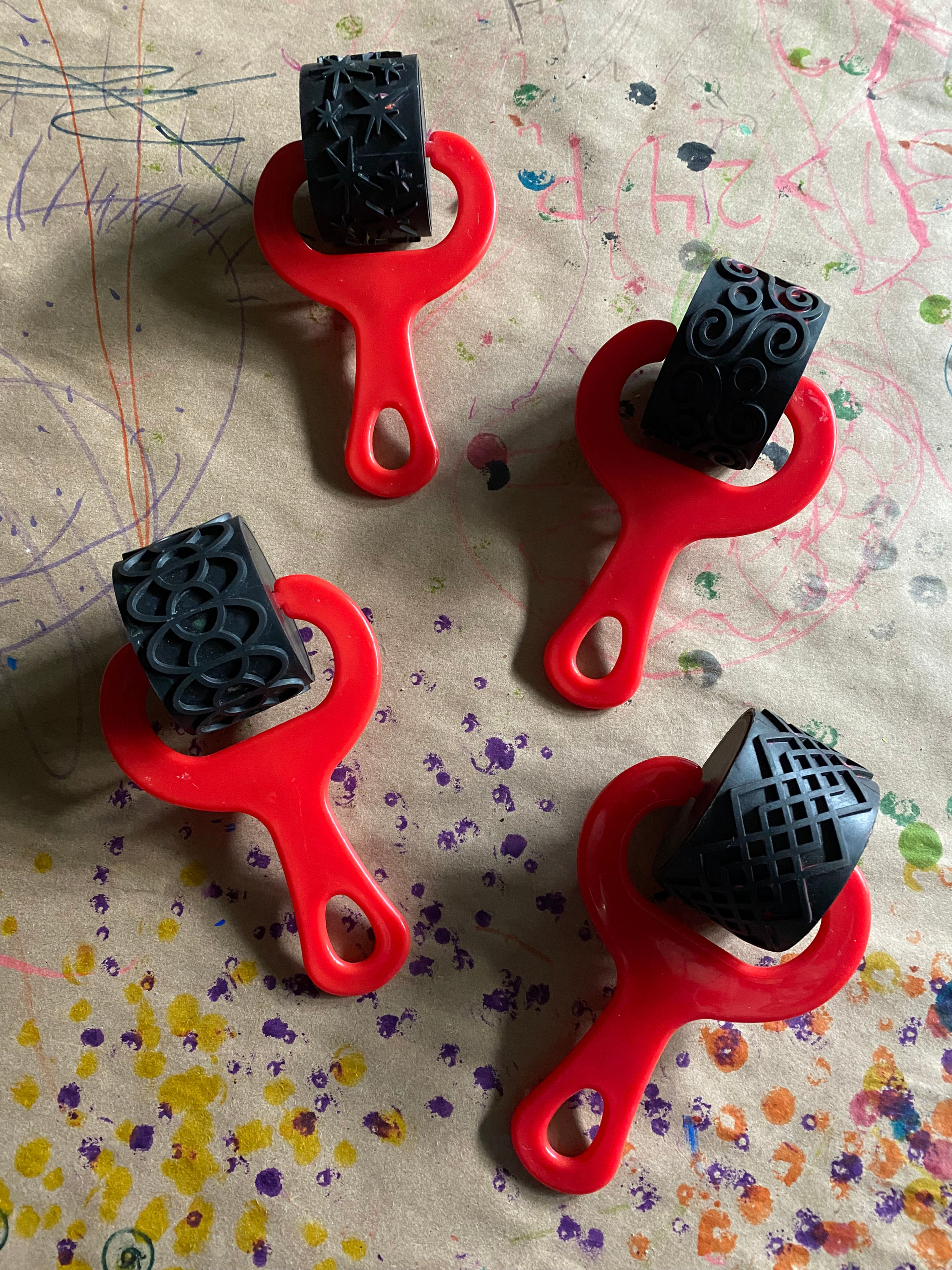 4 Textured Rollers