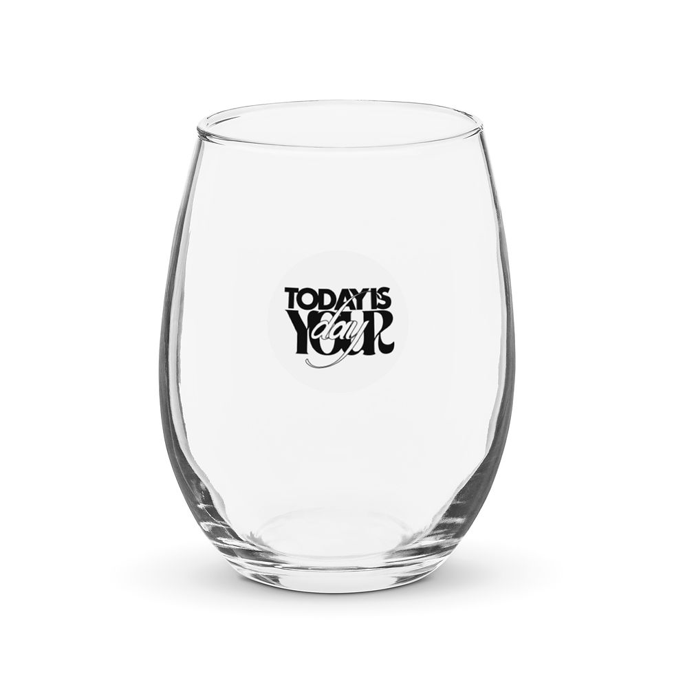 Stemless wine glass