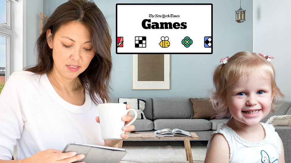 Toddler Gives Mom NYT Mini Crossword to Get a Moment of Peace and Quiet
