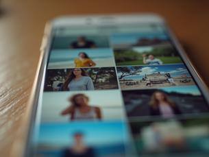Instagram feed on smartphone screen