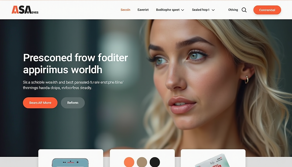 Clear website homepage with visible call-to-action buttons