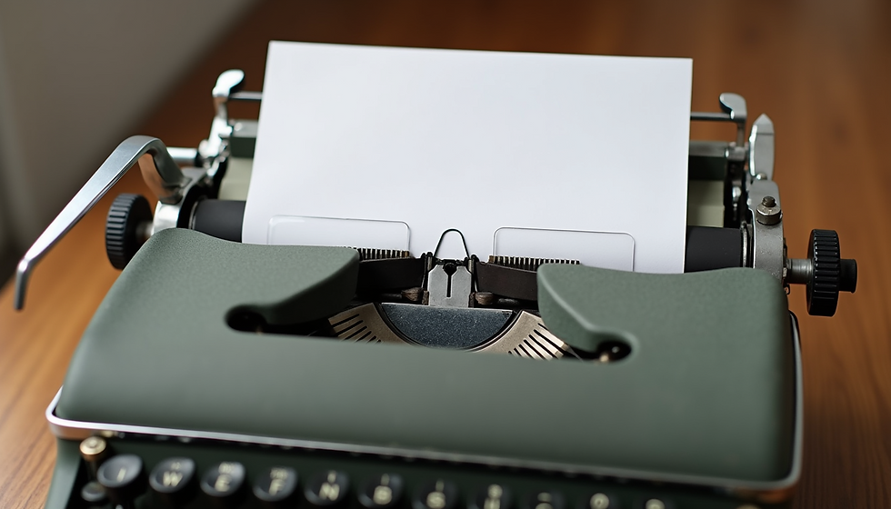 A vintage typewriter ready for storytelling