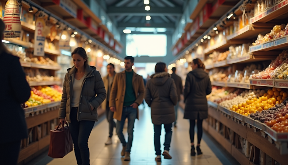 Different customer groups in a marketplace