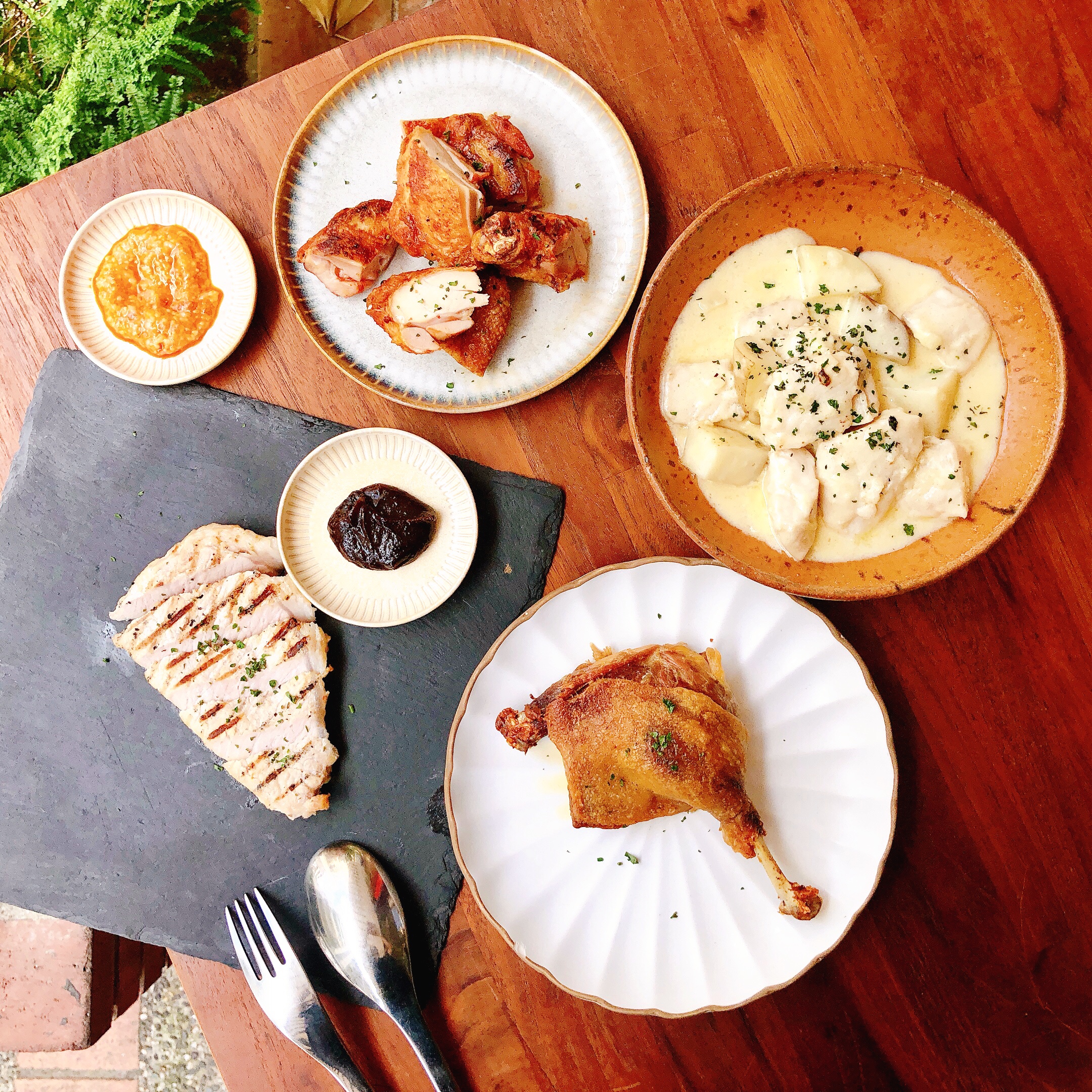 Arranged Food and Objects