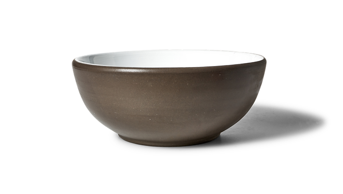16cm Coupe Soup Bowl  - White Glossy Dark Clay