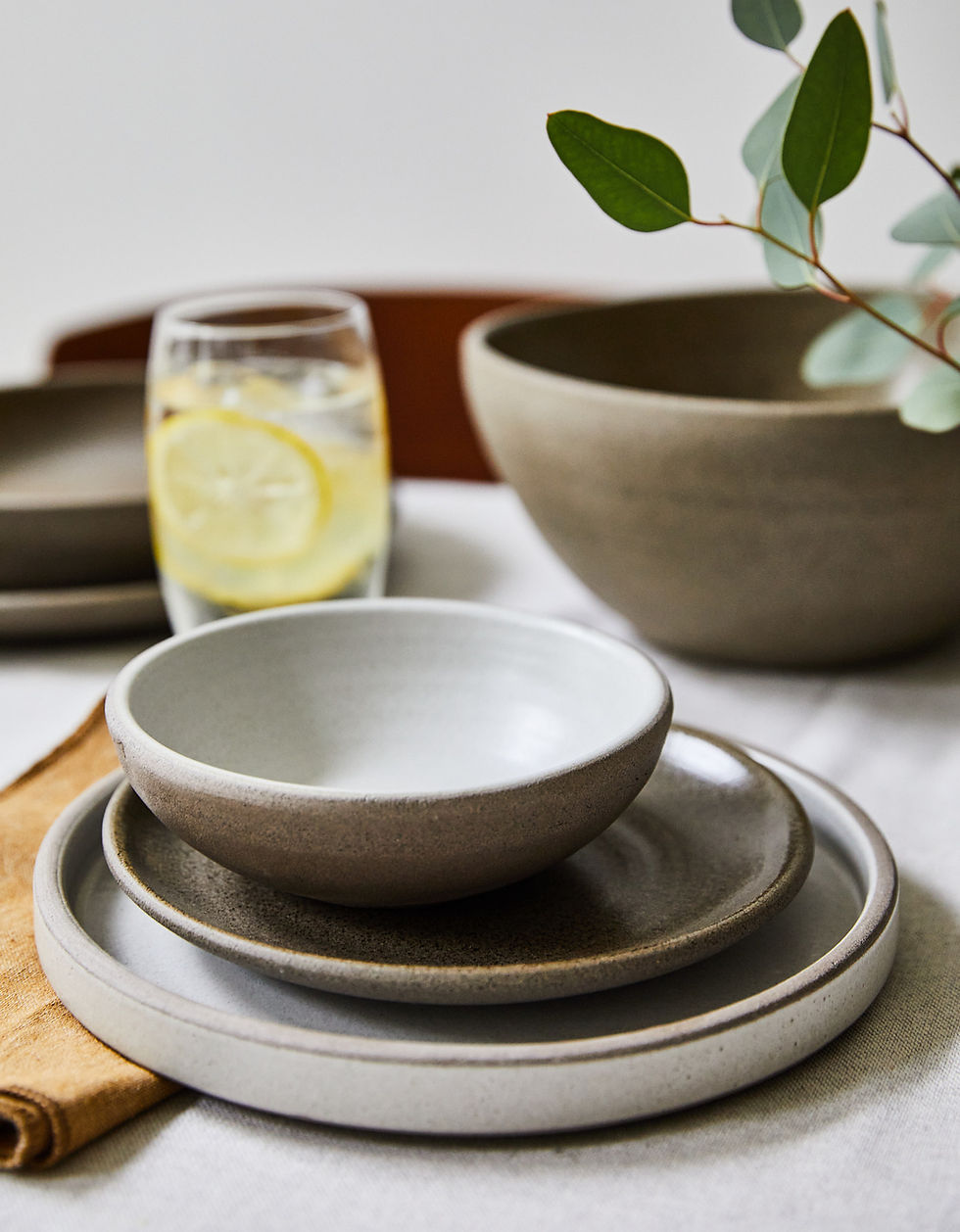 Thumbnail: 14cm Coupe Ice Cream Bowl  - White Matte Grey Clay