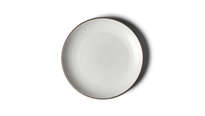 21cm Coupe Side Plate  - White Matte Dark Clay