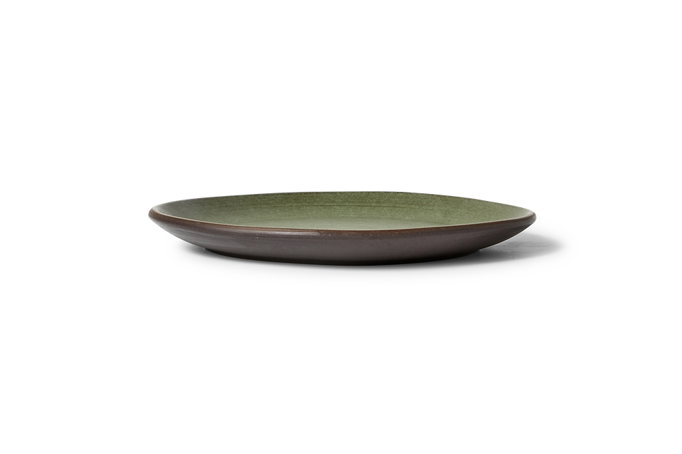 Thumbnail: Set of 4 - 25cm Coupe Dinner Plate  - Studio Green Dark Clay