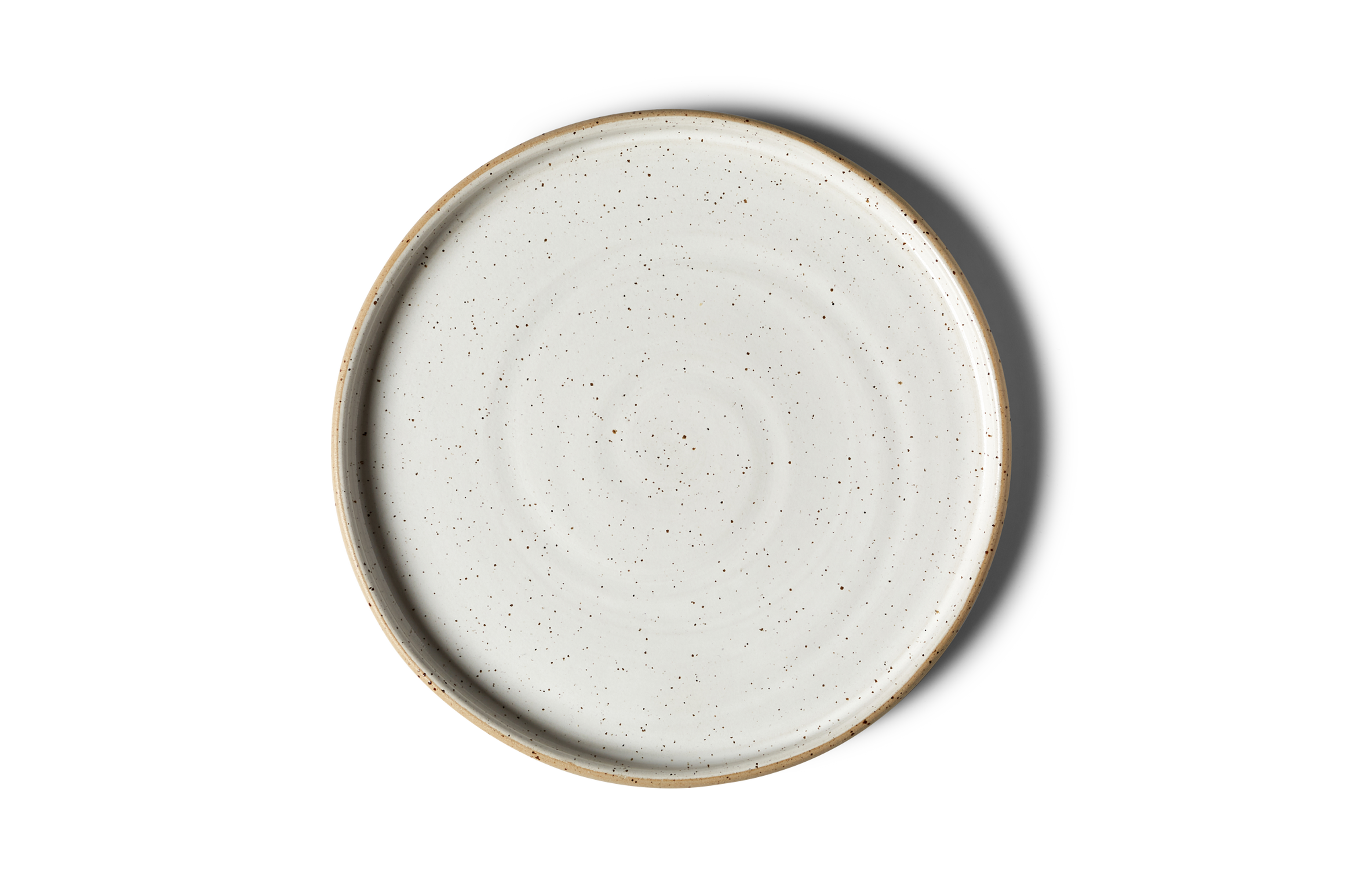 26.5cm Square Sided Entree Plate - White Glossy Creme Clay