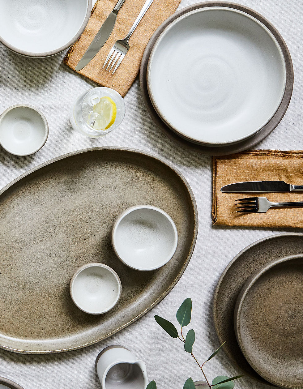 Thumbnail: Serving Set 3-Piece - Grey Clay