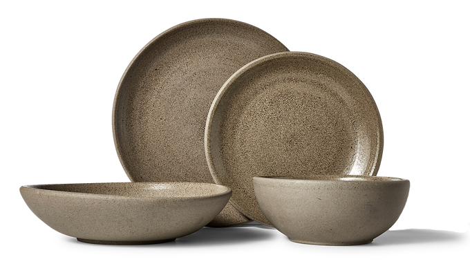 Coupe 4-Piece Set - natural Grey Grey Clay