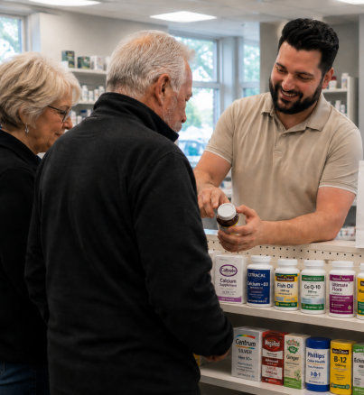 Free pharmacy counseling immunizations, competitive prices, accepts all insurances, many supplements and over the counter items to chose and purchase including our online store where customers can get 15% off listed prices plus an additional 5% for first time buyers or ato refill buyers!