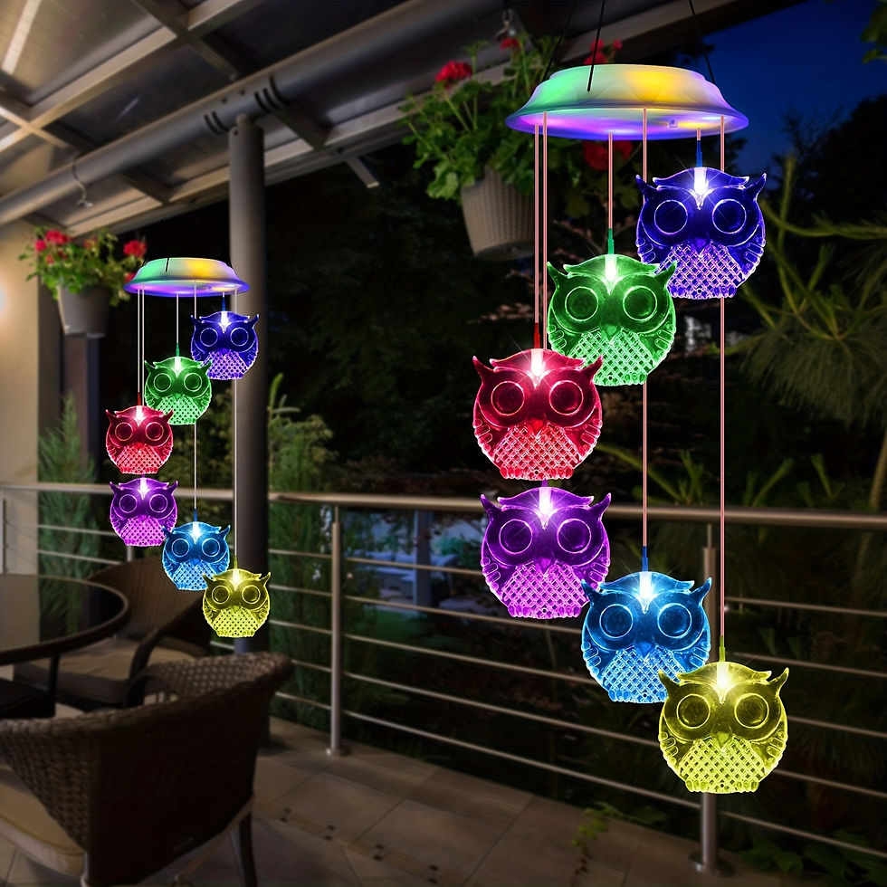 Thumbnail: Solar Owl Wind Chimes