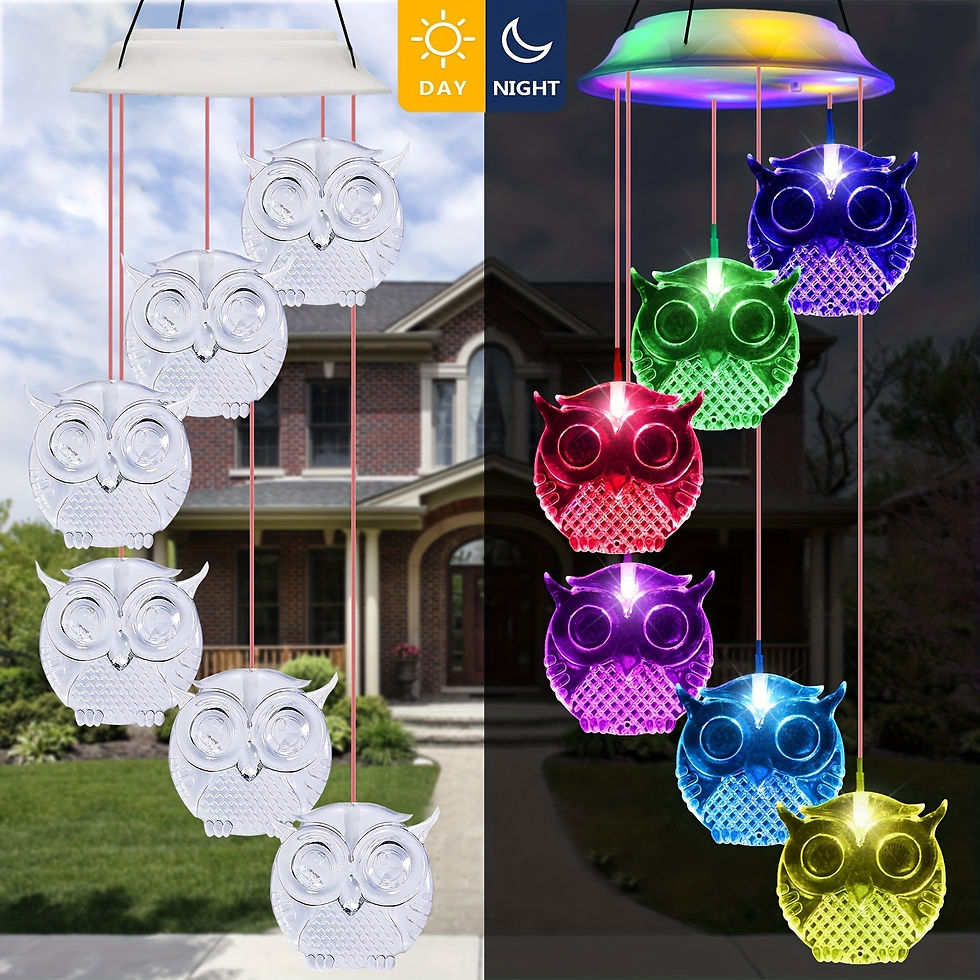 Thumbnail: Solar Owl Wind Chimes