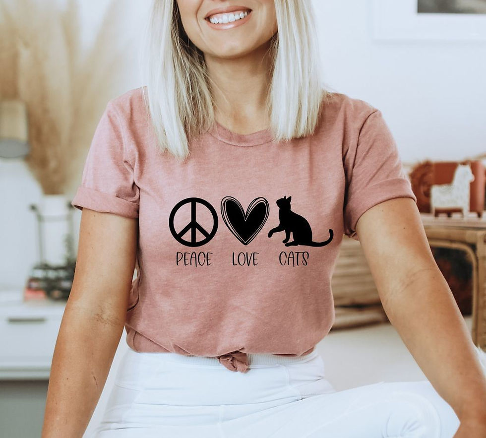 Thumbnail: Peace Love Cats Shirt