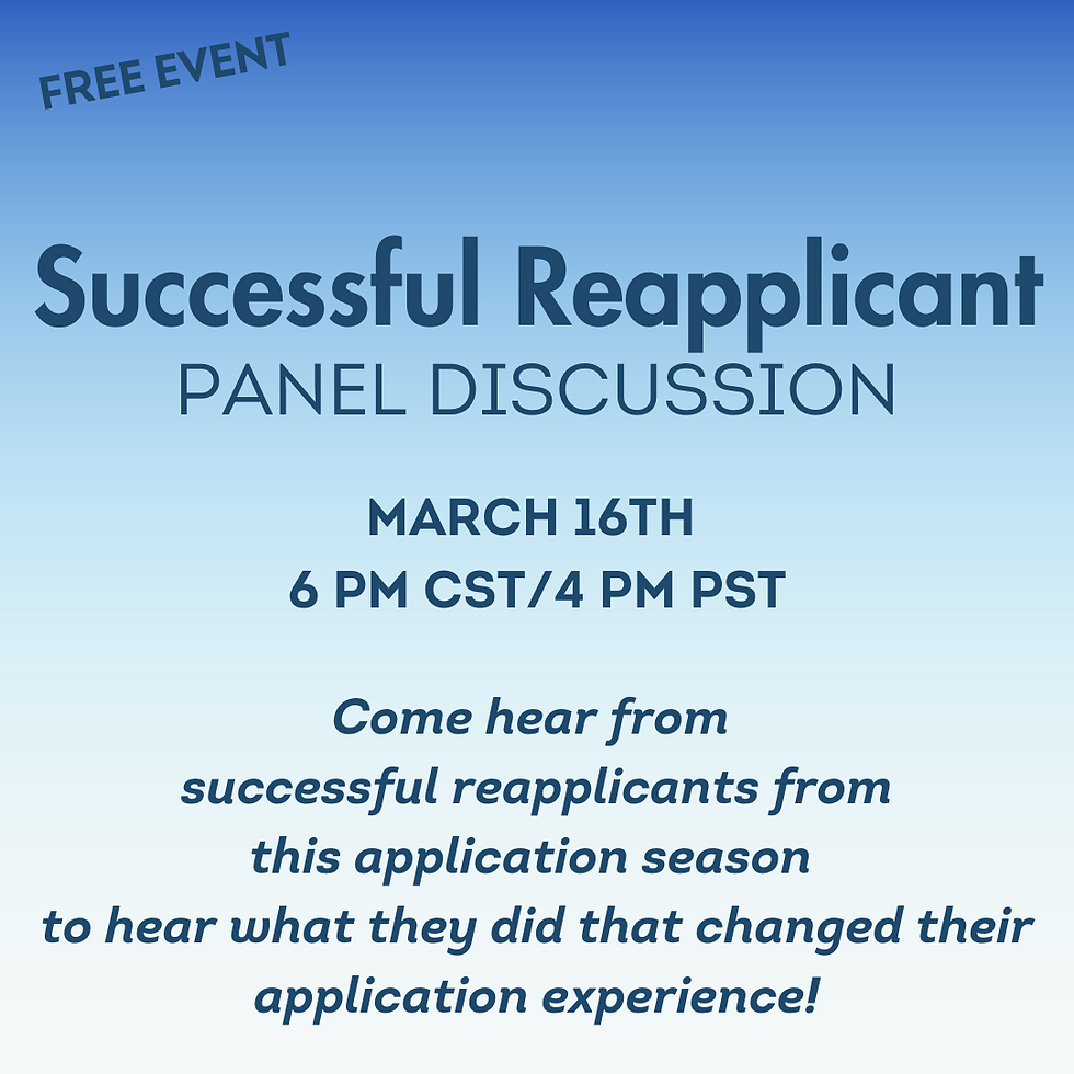 Successful Reapplicant Panel Discussion