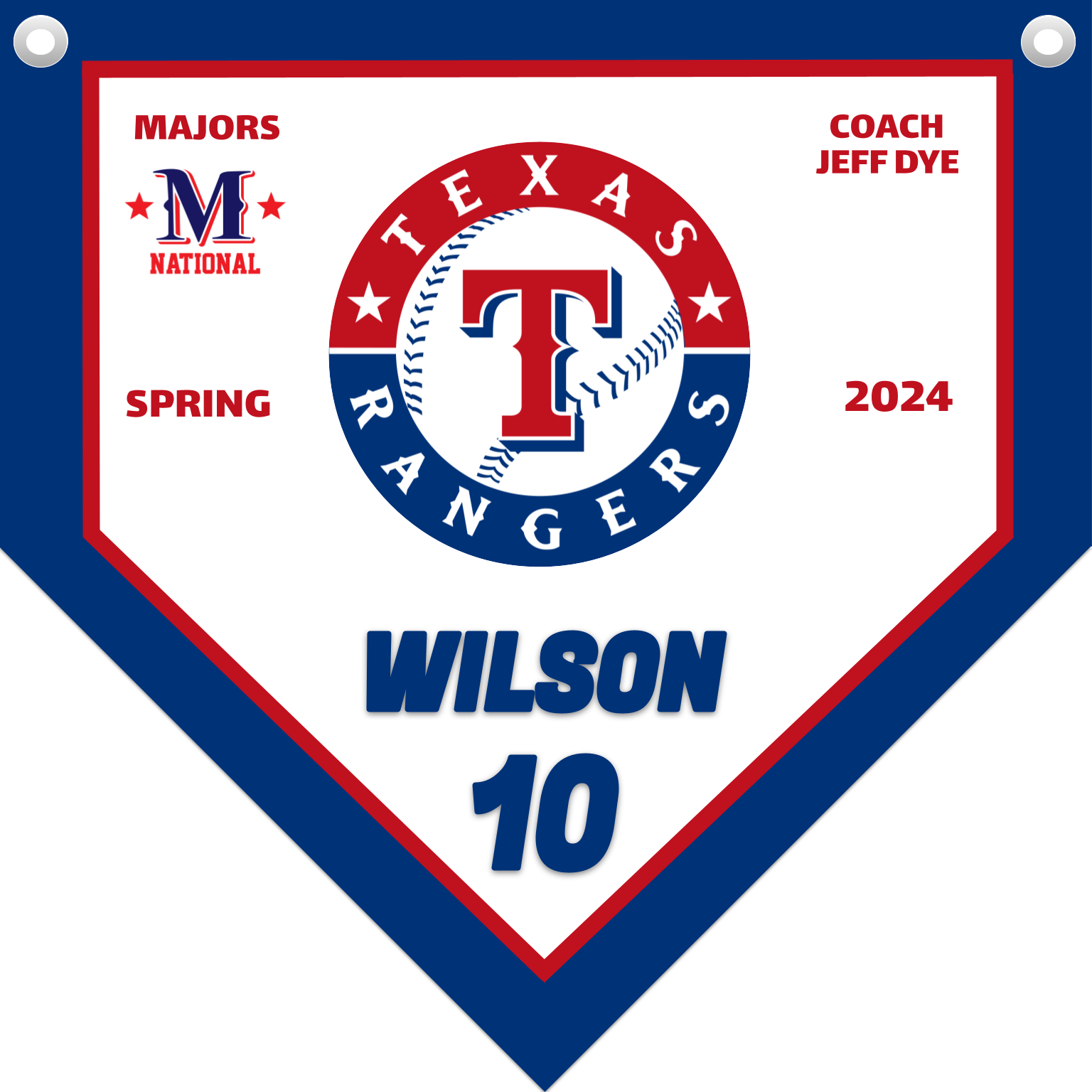 Rangers Player Pennant