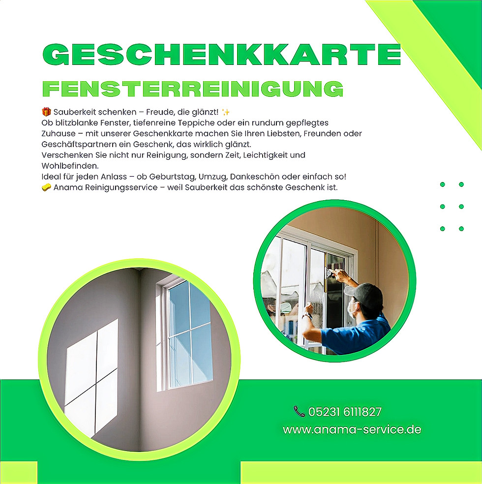 Geschenkkarte I Fensterputzer I Anama