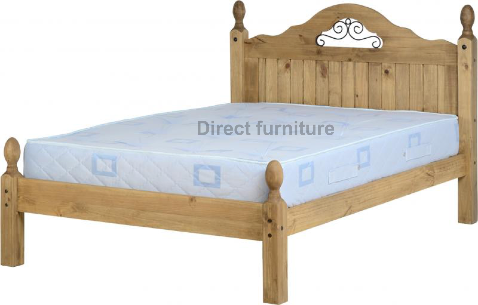 Corona Scroll 4'6" Bed Low Foot End