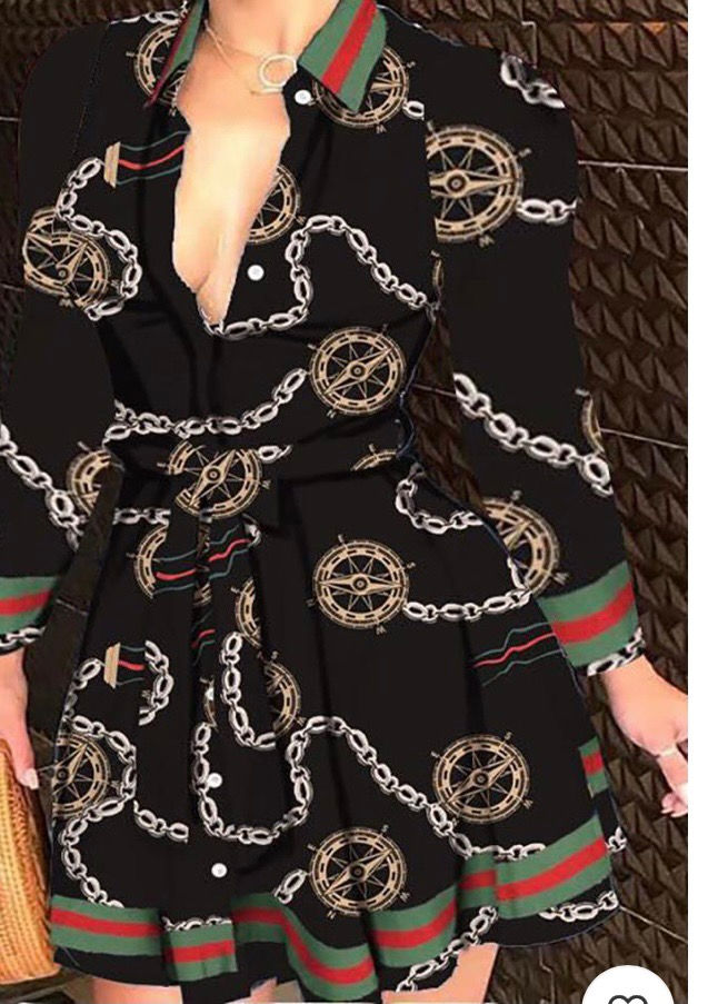 Thumbnail: Short women’s belted dress