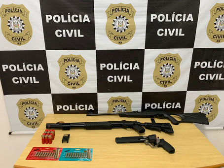 Polícia Civil cumpre mandados e apreende armas em Tenente Portela