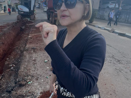 Obras nos canteiros centrais de Tenente Portela já começaram; primeira-dama Salete Sala detalha etapas, prazos e valores