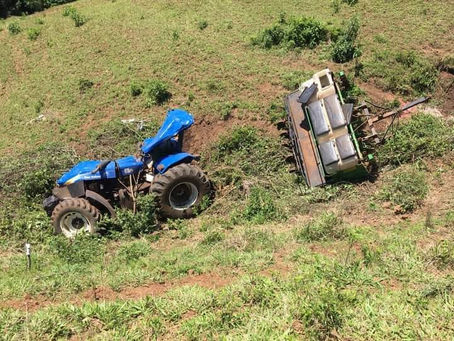 Servidor Público morre após trator e plantadeira tombar em Erval Seco