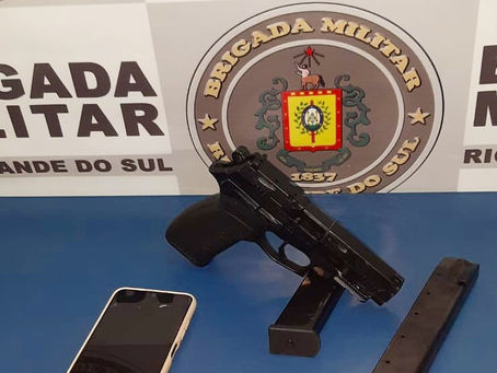 Brigada Militar prende homem por porte ilegal de arma de fogo em Coronel Bicaco