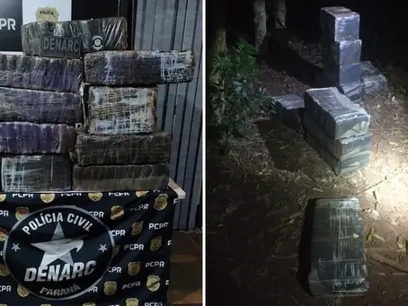 Policia Civil apreende na fronteira entre Brasil e Paraguai 300 kg de maconha