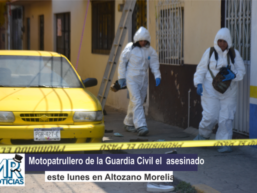 Motopatrullero de la Guardia Civil el asesinado este lunes en Altozano Morelia