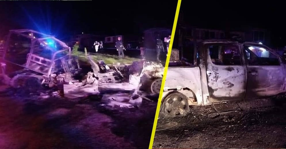 #Michoacán: ¿Narcovirus? Desarma y deja heridos a policías; quemaron sus unidades