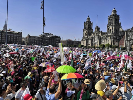 #MarchaDelMillón reúne a 5 mil 700 simpatizantes de AMLO