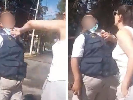 Mujer golpea y escupe a una guardia en Metepec; la llaman #LadyEscupitajo (Video)