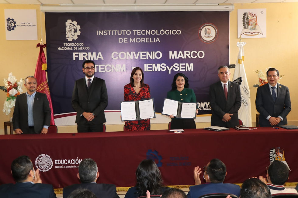 Firma de Convenio, entre el Instituto de Educación Media Superior y Superior y el Tecnológico Nacional de México, sin precedentes a nivel nacional