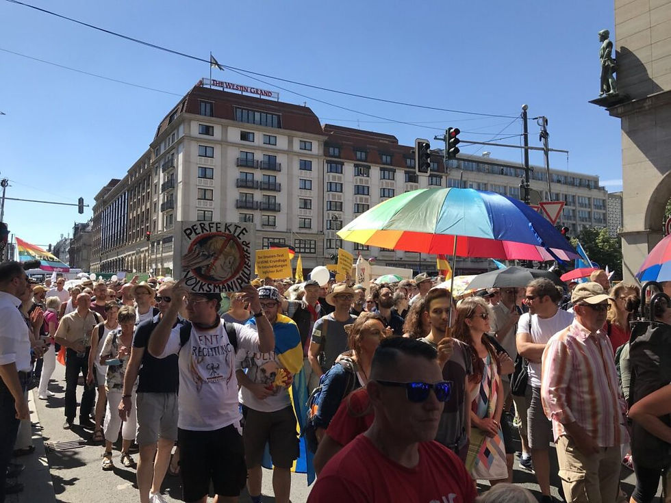 MILES DE ALEMANES PROTESTAN CONTRA MEDIDAS DE PREVENCIÓN DEL COVID-19 EN BERLÍN