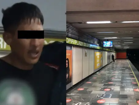 Cae sujeto que intentó lanzar a su exnovia a las vías del Metro para obligarla a regresar con él