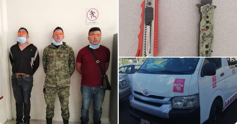 ¿Tierra de nadie? 3 militares mexicanos asaltan combis en Edomex; ya fueron detenidos