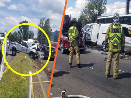 Difunden video del choque en la carretera Mor-Patz; lo ocasiona vehículo de la Fiscalía
