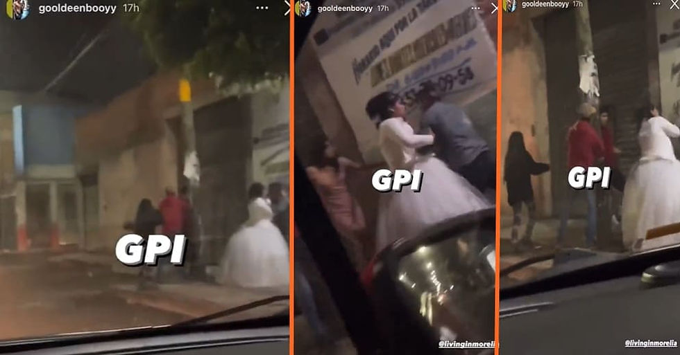 Morelia: Captan a recién casados peleándose en la vía pública