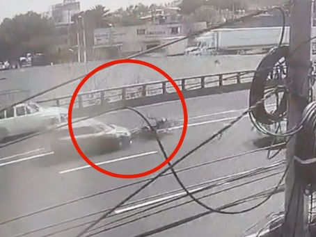 Video: Motociclista muere tras ser arrastrado por un auto en plena autopista México-Pachuca